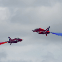 Buy canvas prints of Red Arrows Opposition Roll  by Philip Hodges aFIAP ,