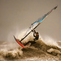 Buy canvas prints of Windsurfing the Storm  by Philip Hodges aFIAP ,