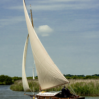 Buy canvas prints of  Traditional Broads Cruiser by Philip Hodges aFIAP ,