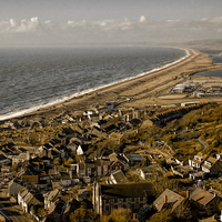 Buy canvas prints of Portland and the Chesil Bank   by Philip Hodges aFIAP ,