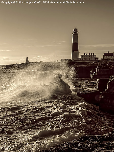  Portland Bill Storm Picture Board by Philip Hodges aFIAP ,