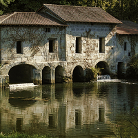 Buy canvas prints of  French Water Mill 2  by Philip Hodges aFIAP ,
