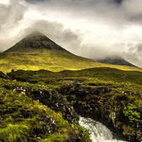 Buy canvas prints of  The Red Cuillins Under Cloud Cover by Philip Hodges aFIAP ,
