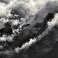 Buy canvas prints of Mountains in the Mist  by Philip Hodges aFIAP ,