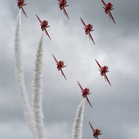 Buy canvas prints of  Red Arrows at Yeovilton (5) by Philip Hodges aFIAP ,