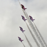 Buy canvas prints of  Red Arrows at Yeovilton (6)  by Philip Hodges aFIAP ,
