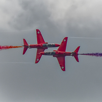 Buy canvas prints of Red Arrows singletons crossover  by Philip Hodges aFIAP ,