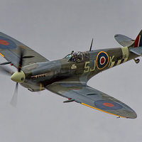 Buy canvas prints of  Supermarine Spitfire MK356 (Mk LFIXe) 5JK by Philip Hodges aFIAP ,
