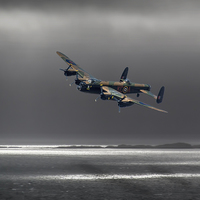 Buy canvas prints of  Lancaster over The Sound of Sleet by Philip Hodges aFIAP ,