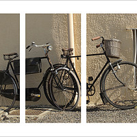 Buy canvas prints of Bicycles Triptych by Philip Hodges aFIAP ,