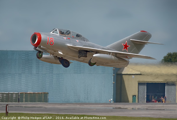 Mikoyan-Gurevich MiG-15UTI Picture Board by Philip Hodges aFIAP ,