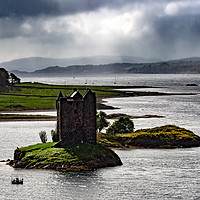 Buy canvas prints of Castle Stalker , Stormy Day by Philip Hodges aFIAP ,