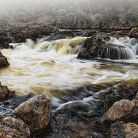 Buy canvas prints of Mist over Tummel Falls by Philip Hodges aFIAP ,