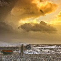 Buy canvas prints of Hurricane Brian in Lyme Bay by Philip Hodges aFIAP ,
