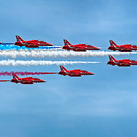 Buy canvas prints of The Red Arrows at Their Best by Philip Hodges aFIAP ,