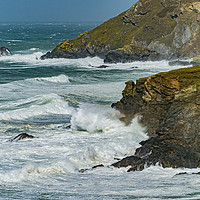 Buy canvas prints of Church Cove Headland during Storm Francis 2020 by Philip Hodges aFIAP ,