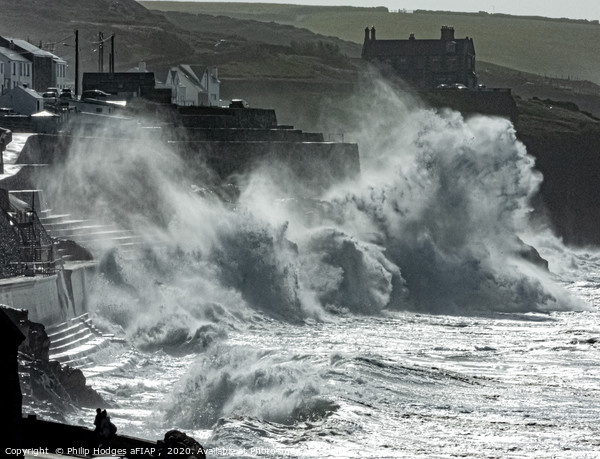 Porthleven Storm 2 Picture Board by Philip Hodges aFIAP ,