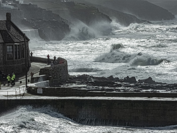Wave Watchers at Porthleven Picture Board by Philip Hodges aFIAP ,