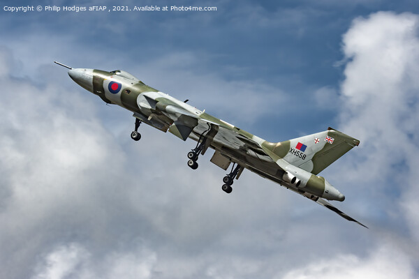 Avro Vulcan XH558 Take Off Picture Board by Philip Hodges aFIAP ,