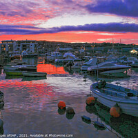 Buy canvas prints of West Bay Harbour Sunset by Philip Hodges aFIAP ,