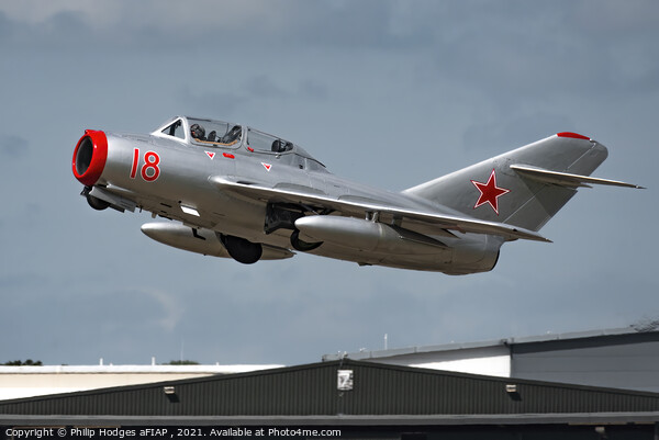 MIG 15 on Take off Picture Board by Philip Hodges aFIAP ,