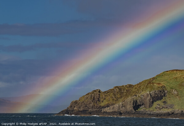 Rainbow over Loch Buie Picture Board by Philip Hodges aFIAP ,