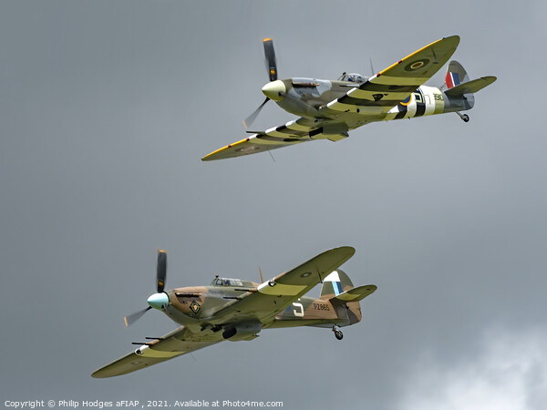 Spitfire and Hurricane Picture Board by Philip Hodges aFIAP ,