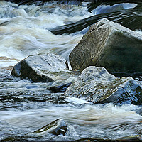 Buy canvas prints of "WATER OVER ROCKS" by ROS RIDLEY