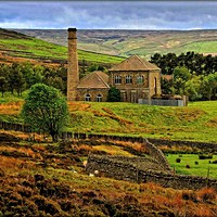 Buy canvas prints of "RENOVATED LEAD MINE BLANCHLAND MOOR" by ROS RIDLEY