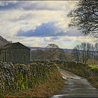 Buy canvas prints of "Stone barns in the Yorkshire Dales"" by ROS RIDLEY