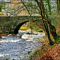 Buy canvas prints of "Bridge over Walden Beck" by ROS RIDLEY