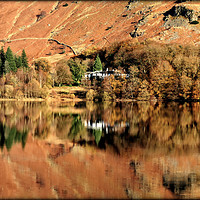 Buy canvas prints of "Autumn reflections at Thirlmere (3)" by ROS RIDLEY