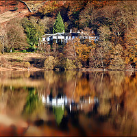 Buy canvas prints of "Autumn reflections at Thirlmere 4 " by ROS RIDLEY