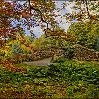 Buy canvas prints of "Little stone bridge in the park" by ROS RIDLEY