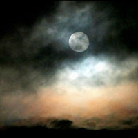Buy canvas prints of "Spooky big Moon" by ROS RIDLEY
