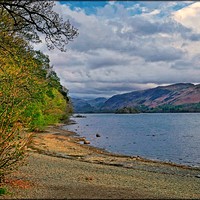 Buy canvas prints of "Evening light at Derwent Water " by ROS RIDLEY