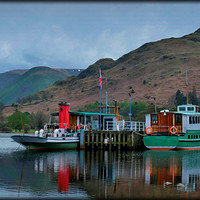 Buy canvas prints of "Reflections at Ullswater Jetty" by ROS RIDLEY