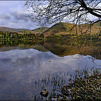 Buy canvas prints of "Reflections across Ullswater 2" by ROS RIDLEY