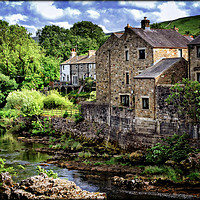 Buy canvas prints of "Along the river Wharfe  at Grassington" by ROS RIDLEY
