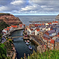 Buy canvas prints of "Staithes 1 " by ROS RIDLEY