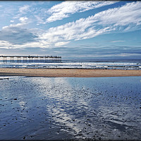 Buy canvas prints of "Changing skies at Saltburn" by ROS RIDLEY