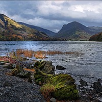 Buy canvas prints of "Storm clouds gather at Buttermere" by ROS RIDLEY