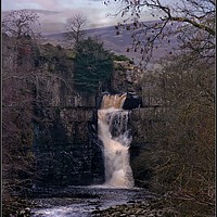 Buy canvas prints of "Cool Winter evening at High Force" by ROS RIDLEY