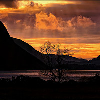 Buy canvas prints of "Moody sunset at Wastwater" by ROS RIDLEY