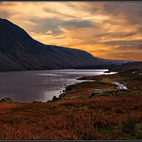 Buy canvas prints of "Night approaches at Wastwater" by ROS RIDLEY