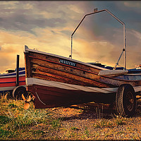 Buy canvas prints of "Skinningrove Boats" by ROS RIDLEY