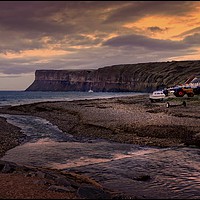 Buy canvas prints of "Evening at Saltburn" by ROS RIDLEY