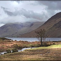 Buy canvas prints of "Clouds lifting at Wastwater" by ROS RIDLEY