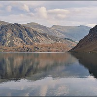 Buy canvas prints of "Cloud reflections at Ennerdale water" by ROS RIDLEY
