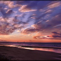Buy canvas prints of "Breezy sunset at Saltburn" by ROS RIDLEY